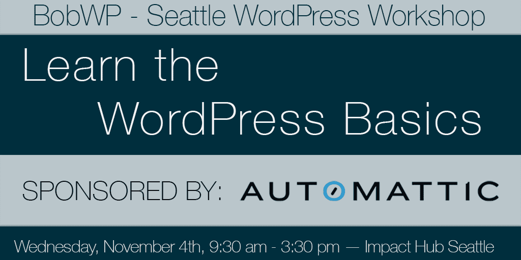 Learn The WordPress Basics Seminar