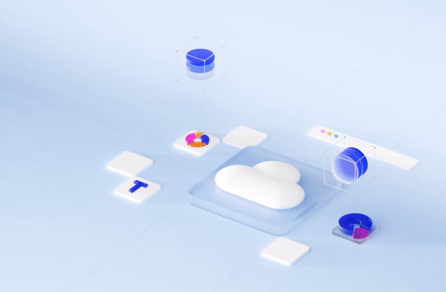 abstract cloud with icons