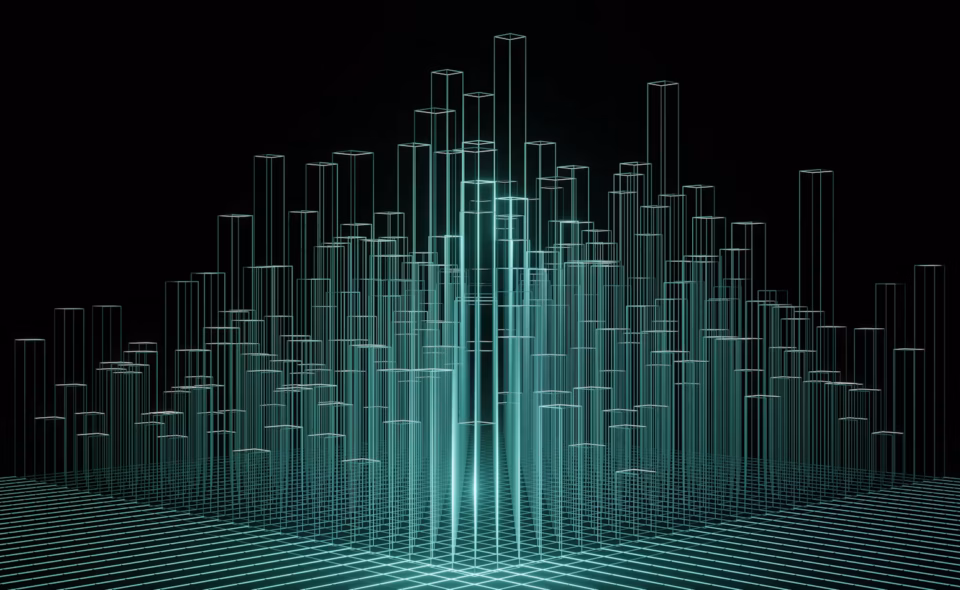 abstract overlapping bars